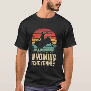 T-shirt Vache de rodéo de Cheyenne Wyoming Fan de cowboy r