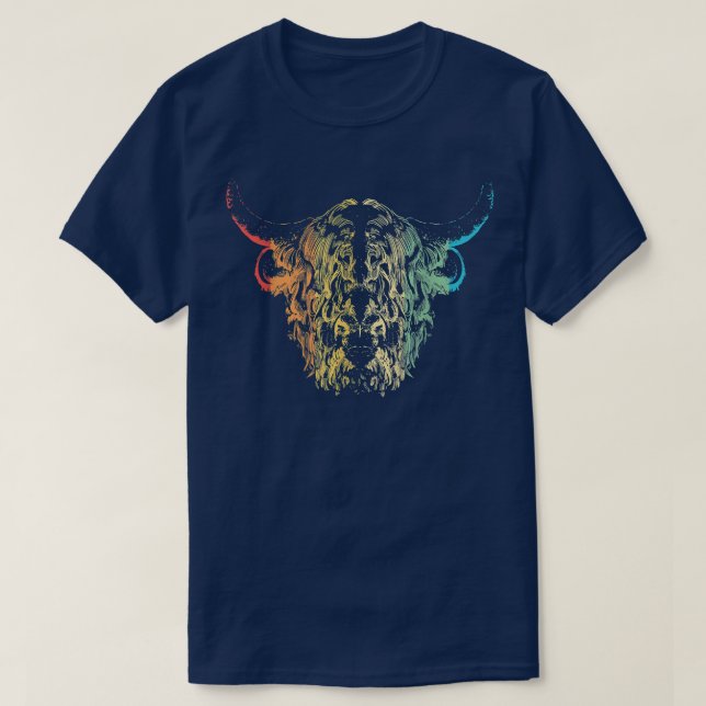 T-shirt Vache de vache de Highland 469 (Design devant)