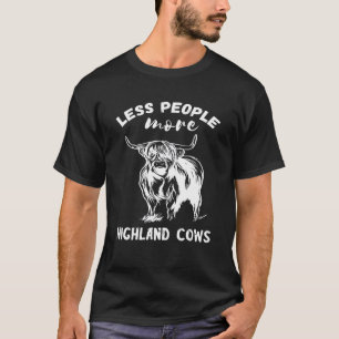 T-shirt Vache des Highlands écossais Moins de personnes Pl