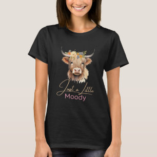 T-shirt Vache des Highlands Juste Une Petite Fleur Lunatiq