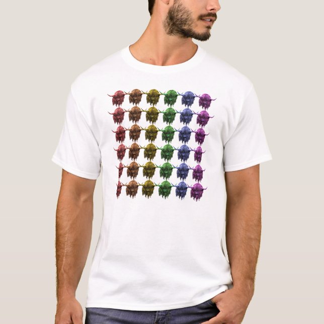 T-shirt Vache des montagnes écossaise (Devant)