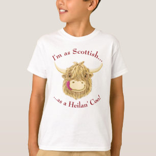 T-shirt Vache des montagnes écossaise petite à Hamish