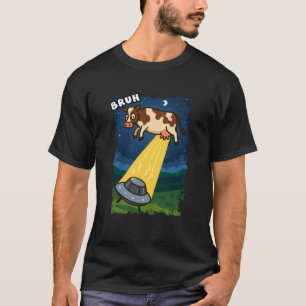 T-shirt Vache drôle amateur d'animaux Bruh extraterrestre
