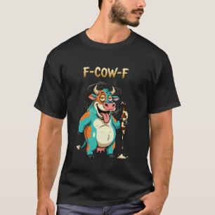 T-shirt Vache drôle de dessin animé bière Pun ivre éméché