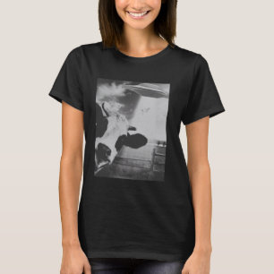 T-shirt Vache drôle selfie avec des aliens de l'OVNI