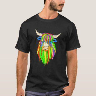 T-shirt Vache écossaise haute couleur