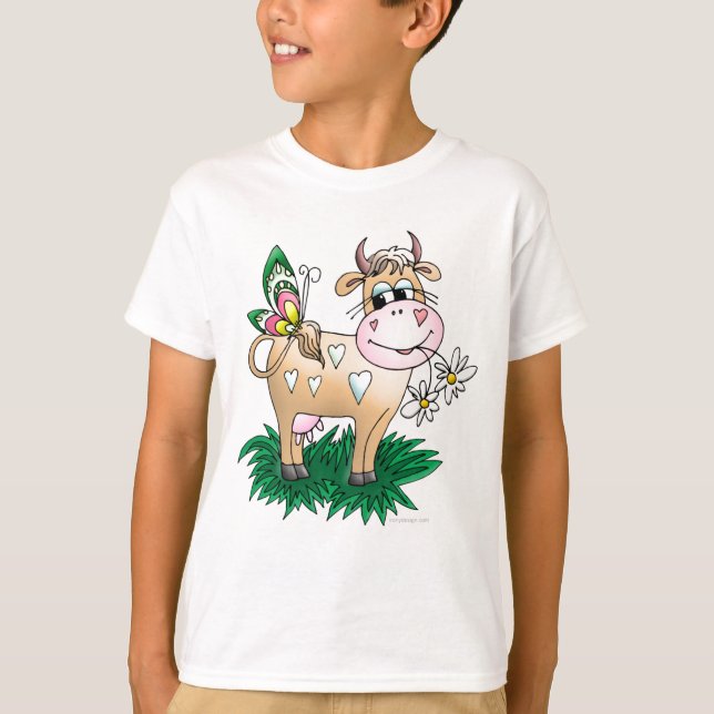 T-shirt Vache et papillon (Devant)