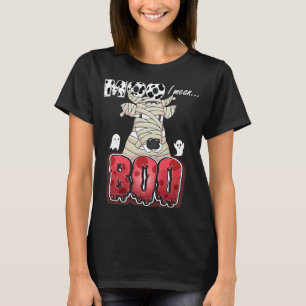 T-shirt Vache fantôme meugle je veux dire Boo Halloween mo