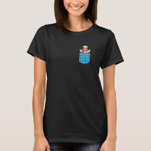 T-shirt Vache Fermier ferme Animal ferme mignonne Pocket v