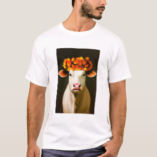 T-shirt Vache fleurie
