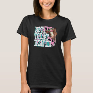 T-shirt Vache florale Pas aujourd'hui Heifer Fermier Weste