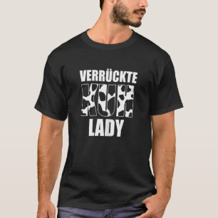 T-shirt Vache folle de femmes Animaux de ferme de vaches L