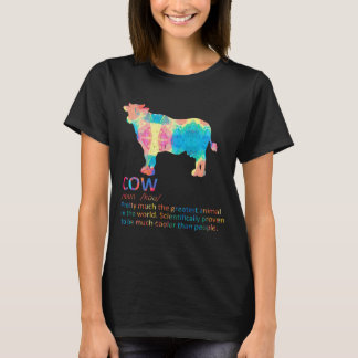 T-shirt Vache Funny Définition Lait Laitier Producteur de