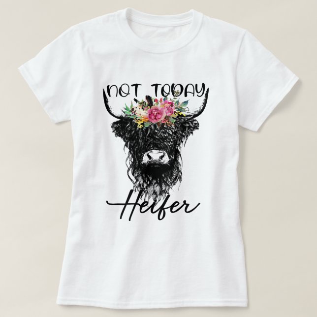 T-shirt Vache Hauteuse Pas Aujourd'Hui Amateurs De Vache H (Design devant)