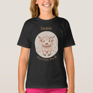 T-shirt Vache Highland Mignonne PreK Personnalisée Premièr