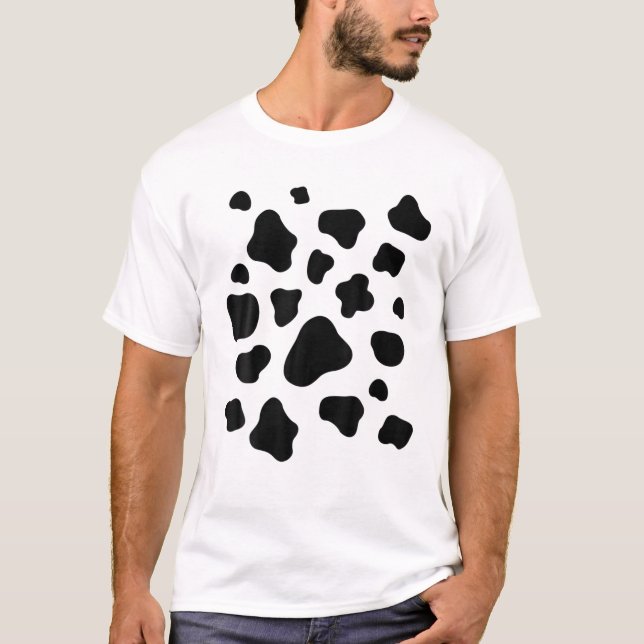 T-shirt Vache Imprimer Motif Animal Halloween Costume Idée (Devant)