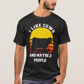 T-shirt Vache J'aime les vaches et peut-être que j'aime