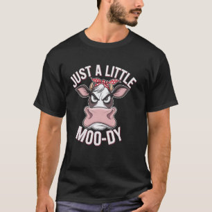 T-shirt Vache Juste Un Peu Lunatique Ponctuation Drôle Ani