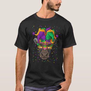 T-shirt Vache Mardi Gras Visage animal Farmer Carnaval Jes