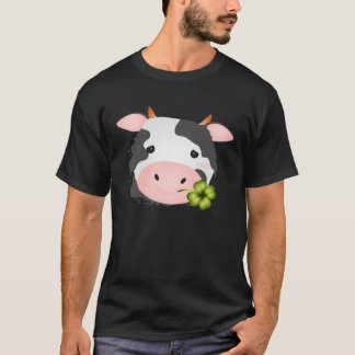 T-shirt Vache mignonne avec feuille c pour les fans de la