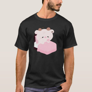 T-shirt Vache mignonne fatiguée