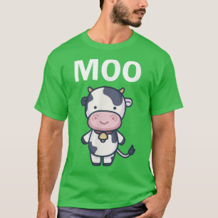 T-shirt Vache Moo Drôle Vache Fermière Pour Adultes Garçon