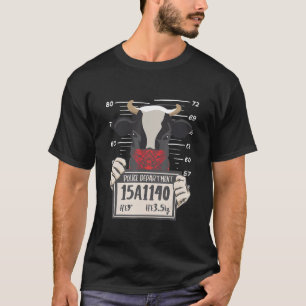 T-shirt Vache Mugshot Agriculture Élevage Bétail
