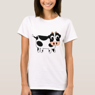 T-shirt Vache noire et blanche mignonne