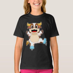 T-shirt Vache Patinage sur glace Patins sur glace