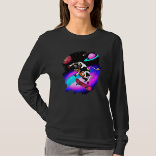 T-shirt Vache planchant dans l'espace rétro vintage ska
