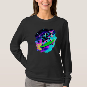 T-shirt Vache planchant dans l'espace rétro vintage ska