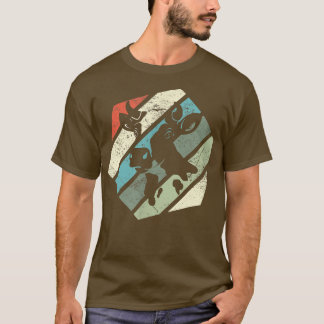 T-shirt Vache rétro devant le hagon en détresse pour fermi