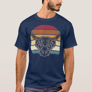 T-shirt Vache Retro Highland