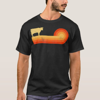 T-shirt Vache Retro Style Vintage 60s les années 70 Cadeau