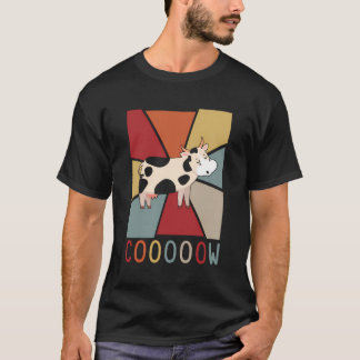 T-shirt Vache Retro Style Vintage Graphique Retro Vache