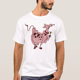 T-shirt Vache rose