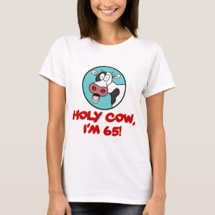 T-shirt Vache sacrée, j'ai 65 ans