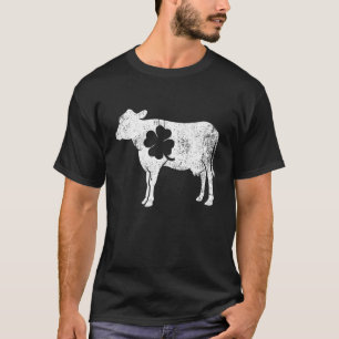 T-shirt Vache Saint-Patrick Shamrock Garçons Femmes Enfant