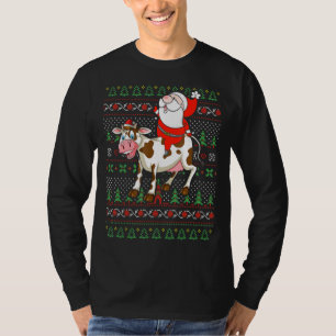 T-shirt Vache Santa Claus Couple Correspondant Noël