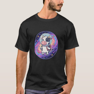 T-shirt Vache spatiale kawaii dans l'aventure de la galaxi