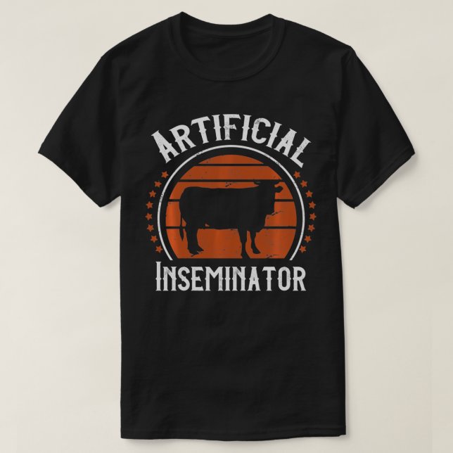 T-shirt Vache Technicien d'insémination artificielle Culte (Design devant)