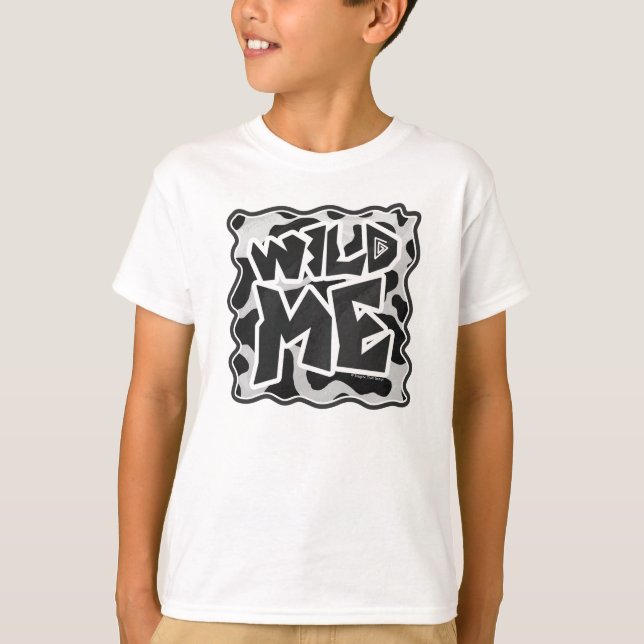 T-shirt Vache Wild Me Noir et Blanc (Devant)
