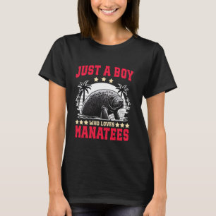 T-shirt Vaches De Mer Aquatiques Juste Un Garçon Qui Aime