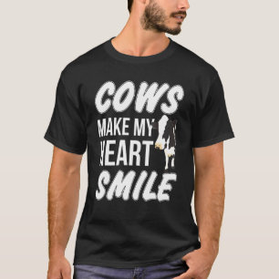 T-shirt Vaches Font Mon Cœur Sourire Vêtements Art Éleveur