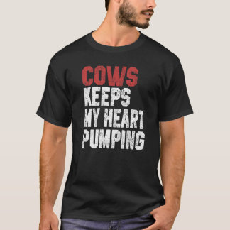 T-shirt Vaches Gardent Mon Cœur Pomper Maman Fille De Vach