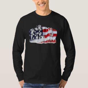 T-shirt Vaches patriotiques Heifers Drapeau Américain Avec