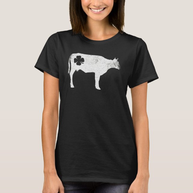 T-shirt Vaches Trèfle Saint-Patrick Saint-Paddy (Devant)