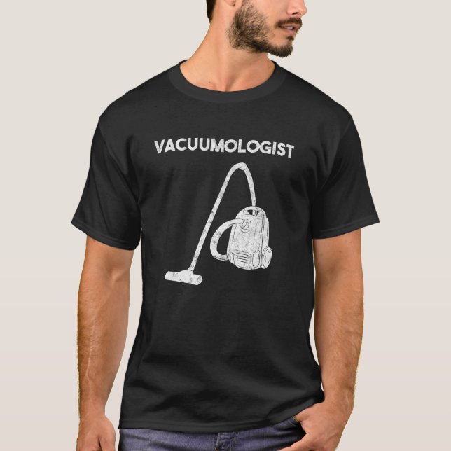 T-shirt Vacuumologiste employée de maison de ménage de net (Devant)