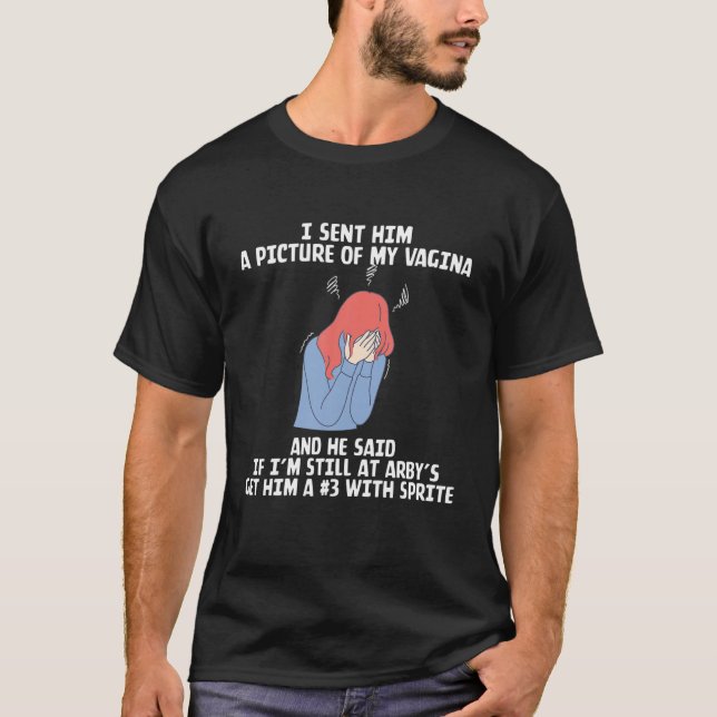 T-shirt Vagina Humour Fast Food Reconnaissance amusante (Devant)