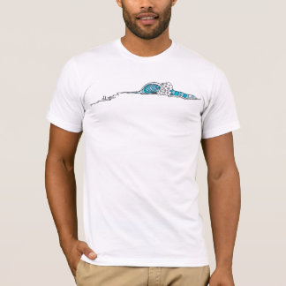 T-shirt Vague abstraite (art de surf)